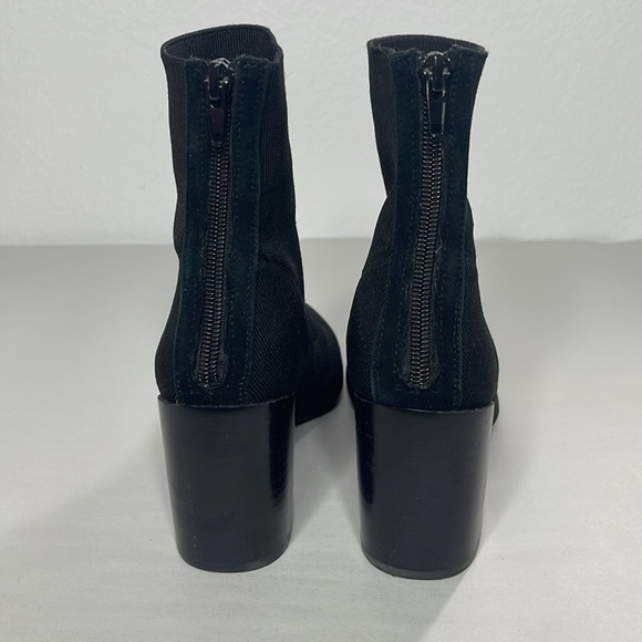 Jeffrey Campbell Bentlee Black Ankle Sock Zip Back Boot Size 6 - Picture 3 of 7